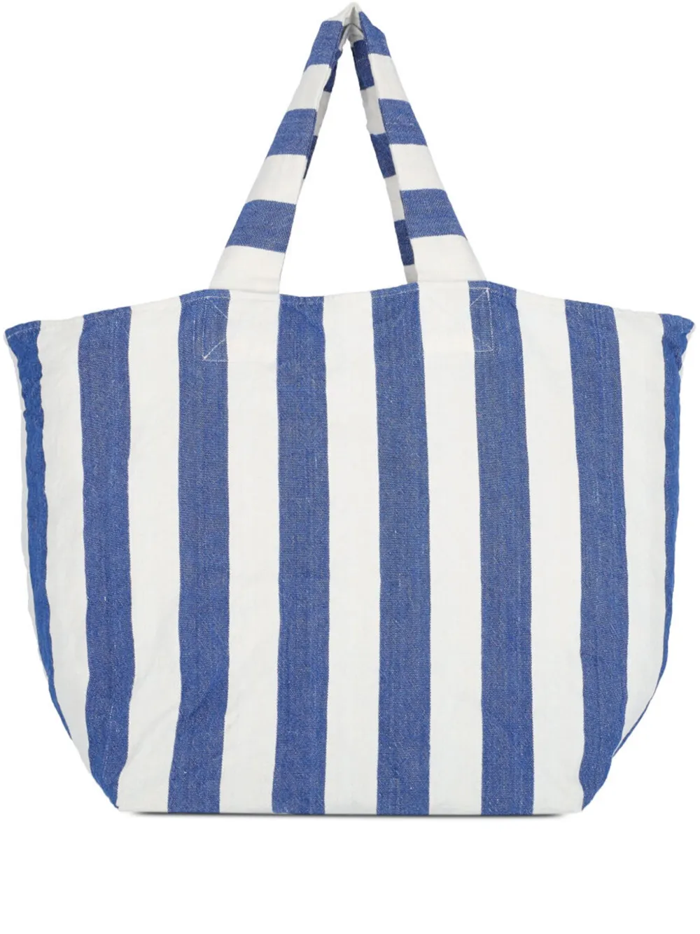 striped tote bag