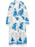 P.A.R.O.S.H. floral-print coat - White