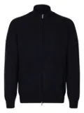 Gran Sasso ribbed zip-up cardigan - Black