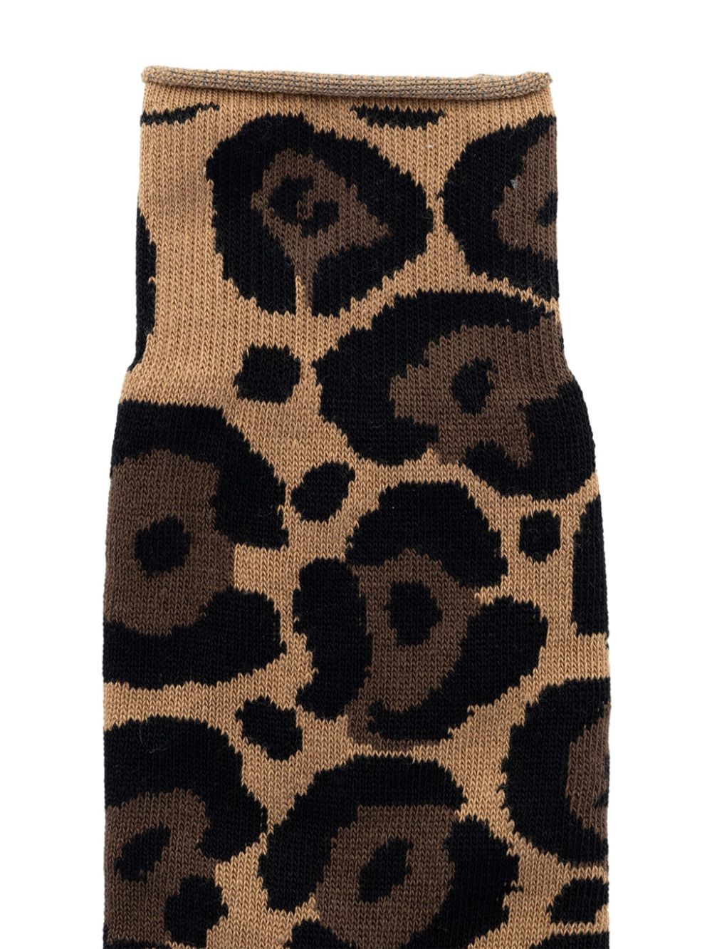 Emporio Armani leopard-print socks - Bruin