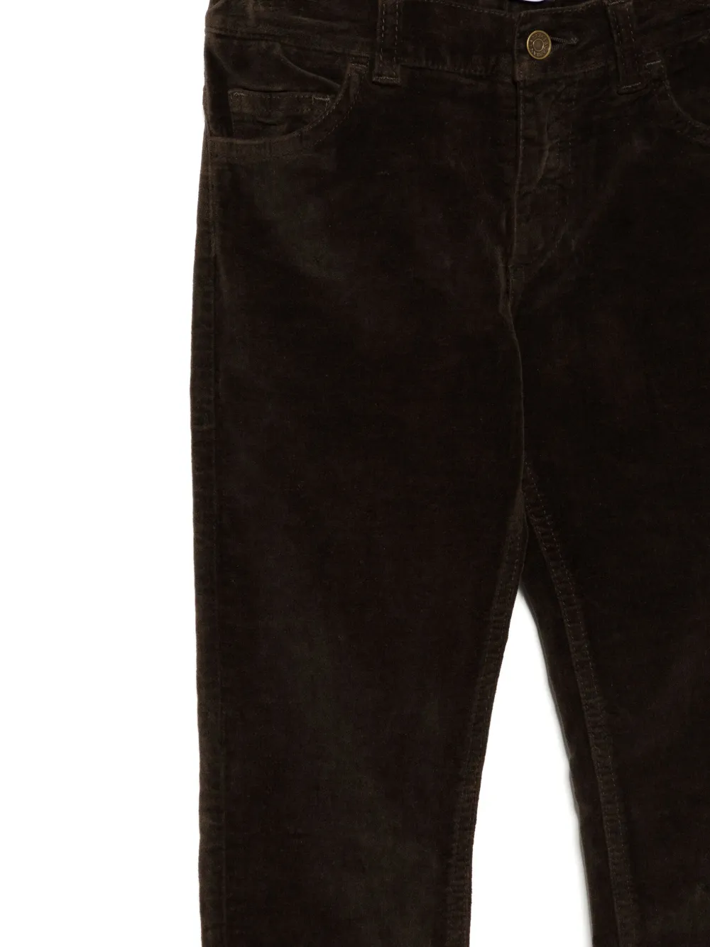 Dolce & Gabbana Kids Skinny broek met logopatch Bruin