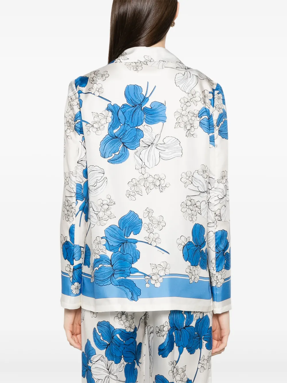 P.A.R.O.S.H. Blazer met bloemenprint Wit