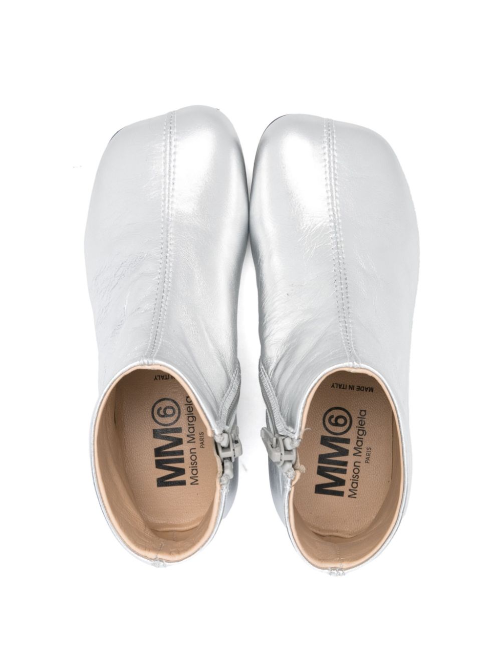 MM6 Maison Margiela Kids Anatomic enkellaarzen Zilver