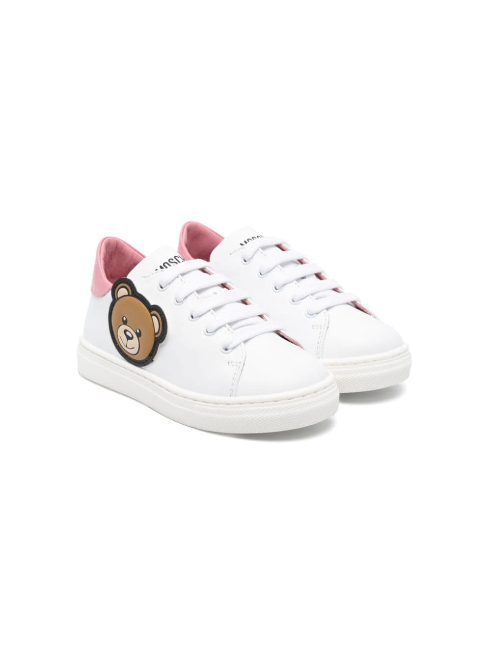 Moschino Kids Teddy Bear-patch sneakers White