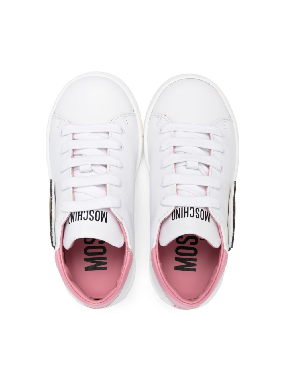 Moschino Kids Sneakers met teddybeerpatch Wit