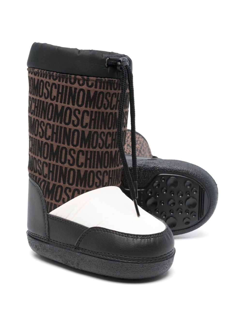 Moschino Kids Snowboots met logo-jacquard - Zwart