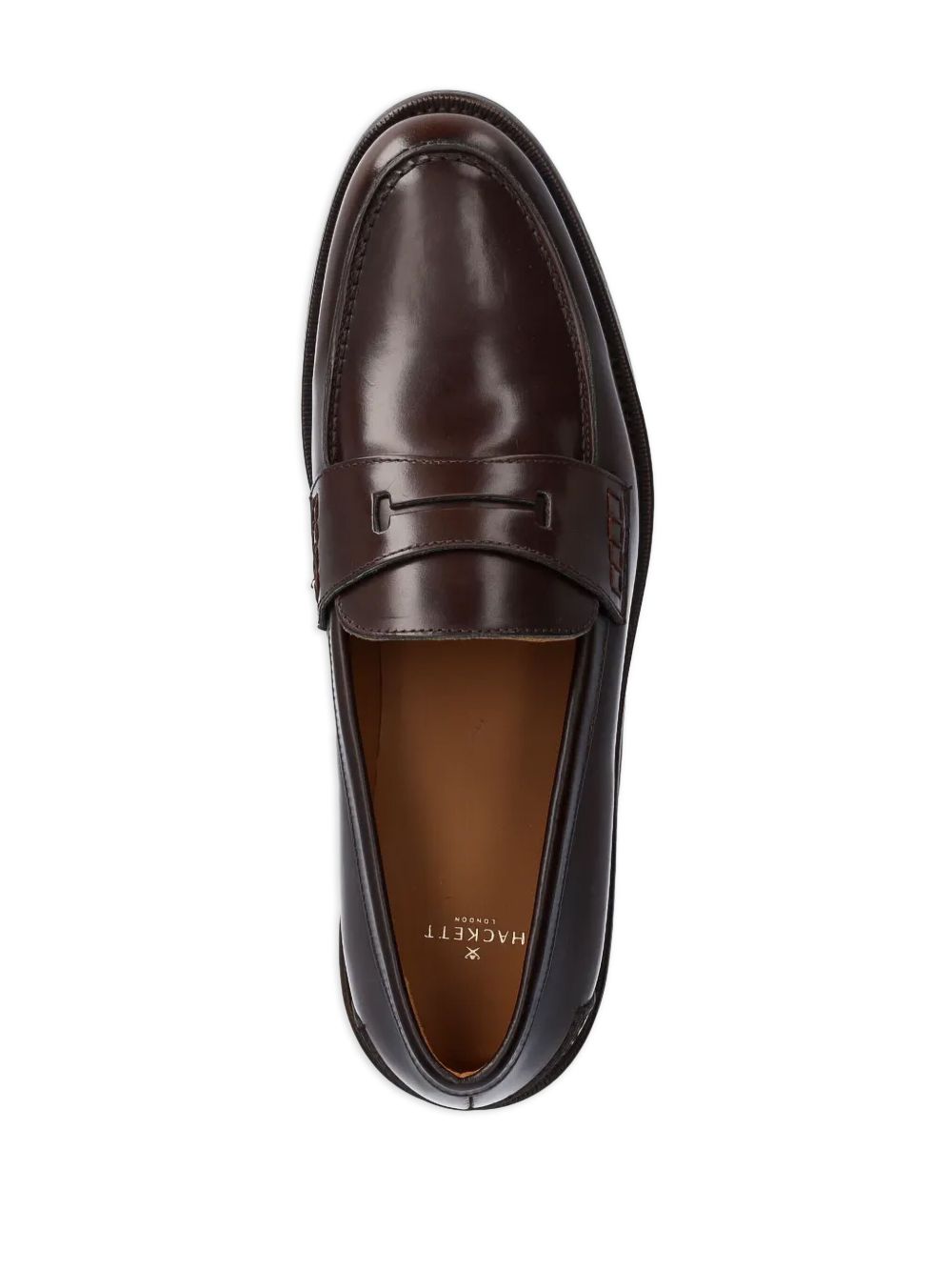 Hackett Leren loafers Bruin