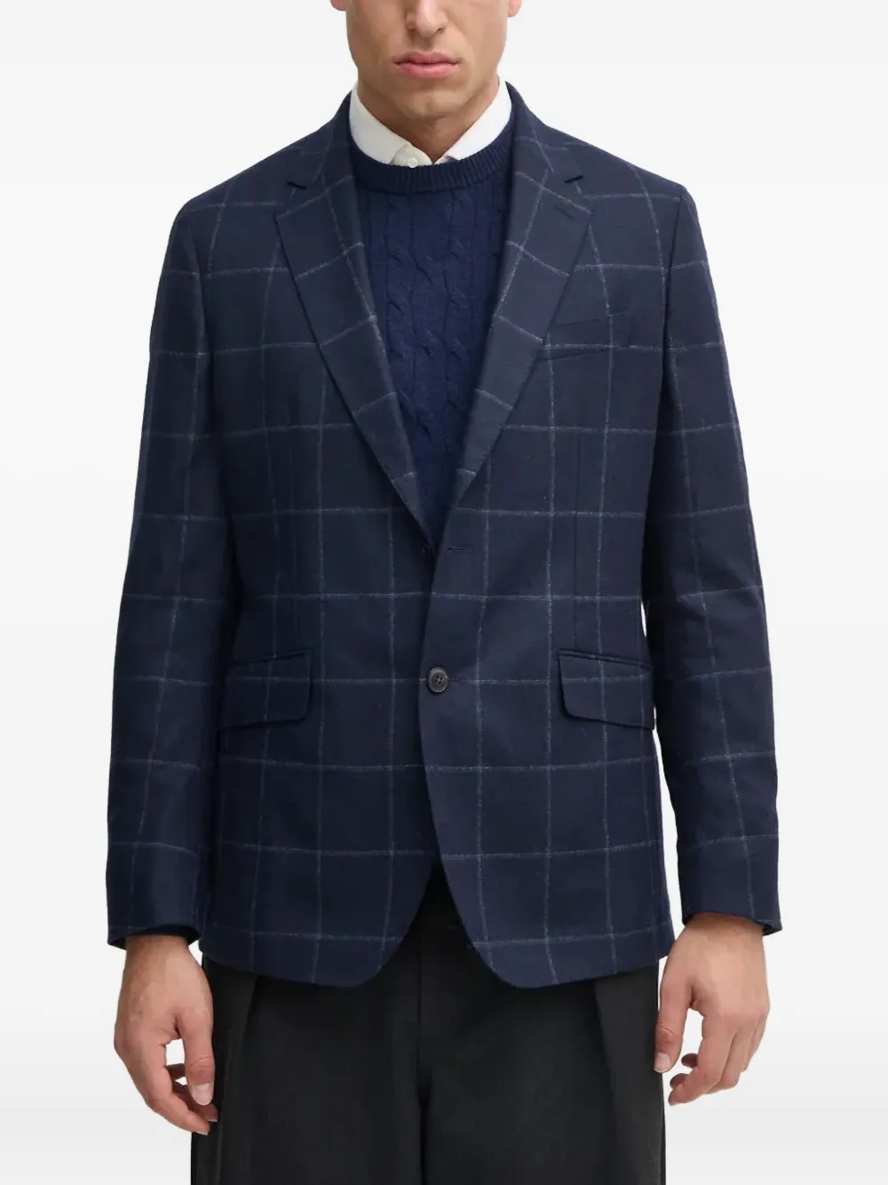 Hackett check single-breasted blazer | Blue | Image 1