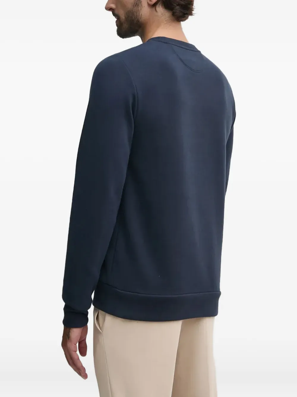 Hackett Sweater met geborduurd logo Blauw