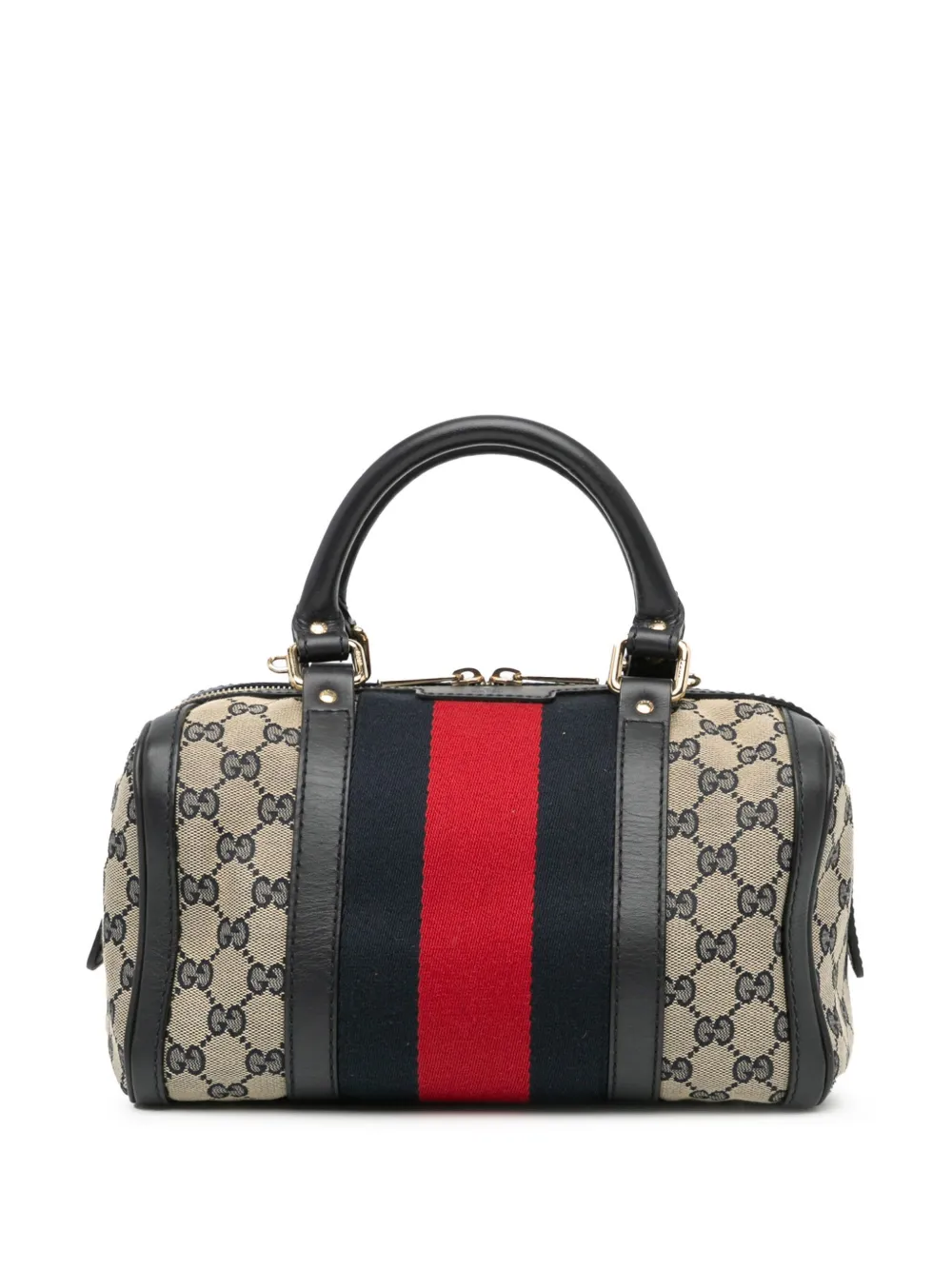 Gucci Pre Owned 2000 2015 Kleine Joy Web Boston Tasche Aus GG Canvas Blau FARFETCH DE