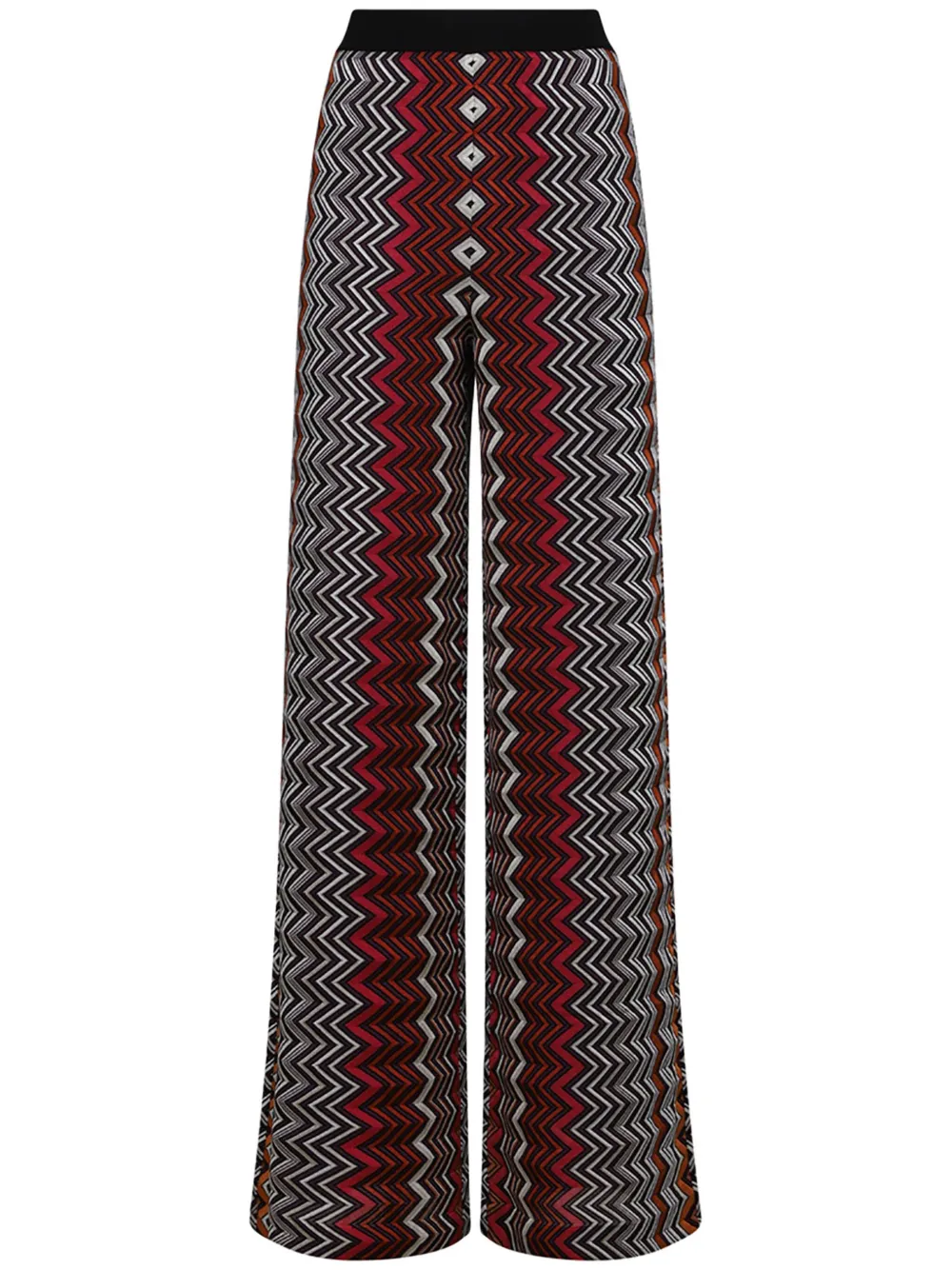 Zigzag wide-leg trousers