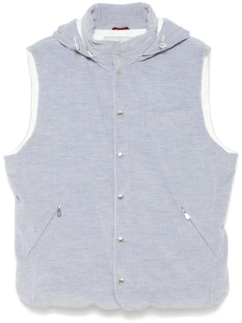 Brunello Cucinelli 灯芯绒羽绒马甲