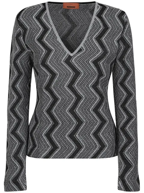 Missoni zigzag metallic jumper