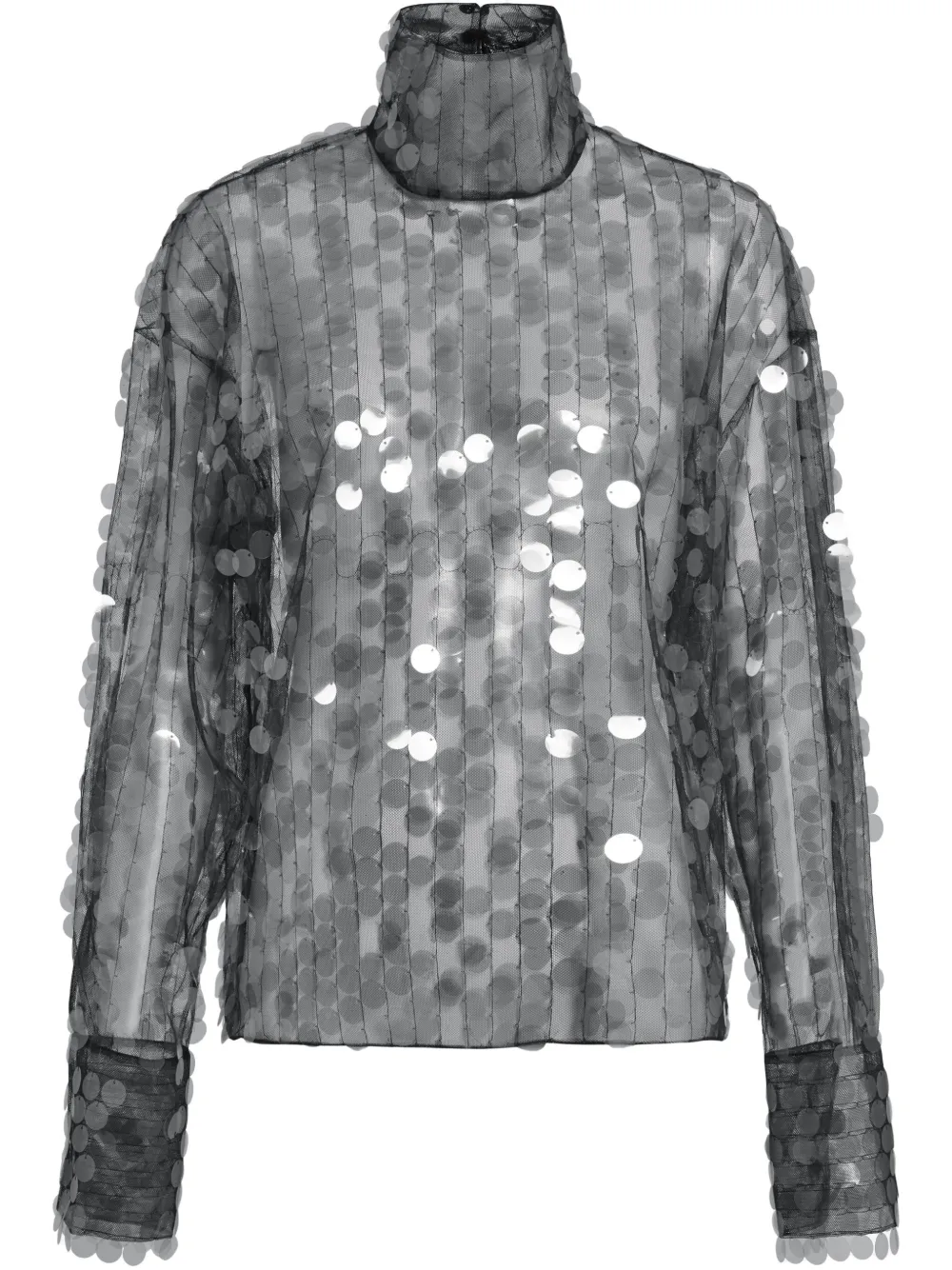 16Arlington Olall sequinned top | Black | Image 1