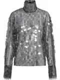 16Arlington Olall sequinned top - Black