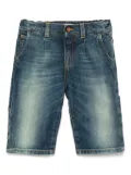 Dolce & Gabbana Kids logo patch denim shorts - Blue