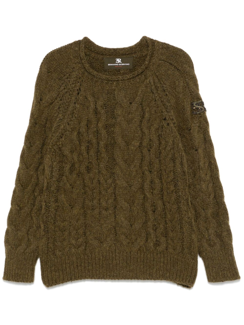 Ermanno Scervino cable-knit sweater - Green