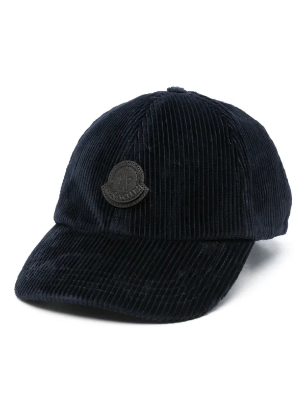 Moncler logo patch Cap Blue FARFETCH HK