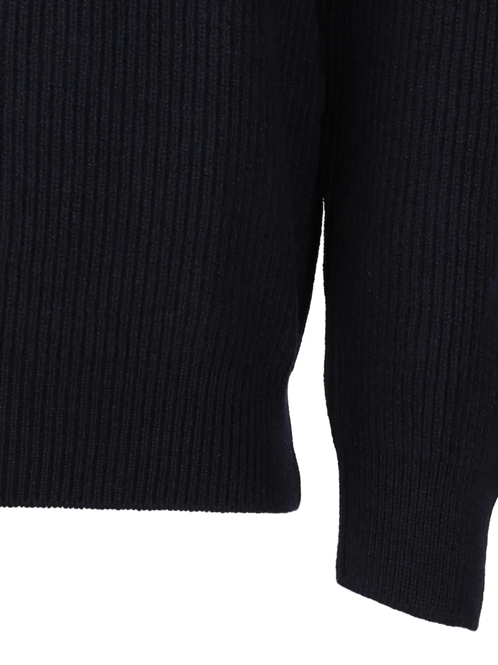 Gran Sasso Geribbelde sweater met ronde hals Zwart