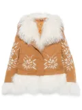 Ermanno Scervino fur-trim jacket - Brown