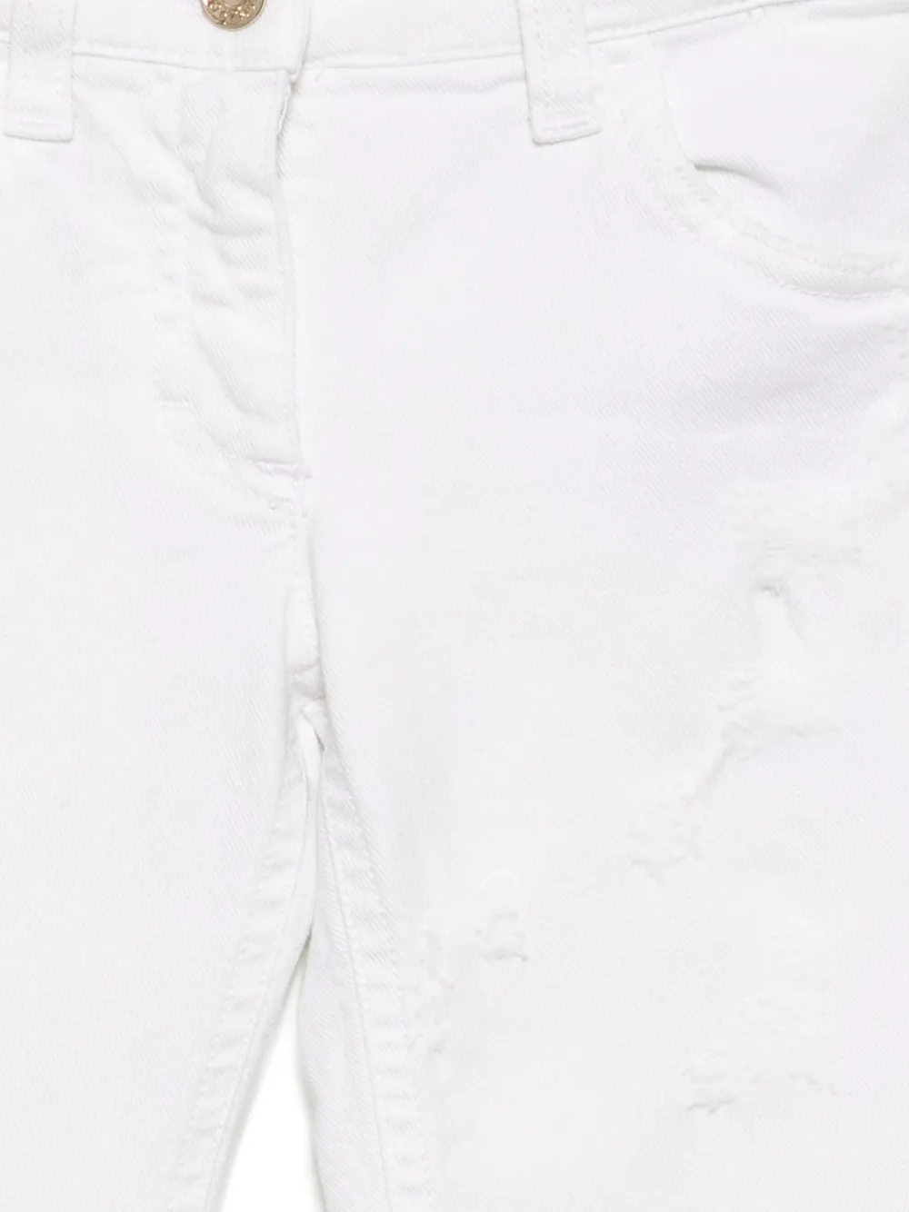 Dolce & Gabbana Kids Gerafelde jeans Wit