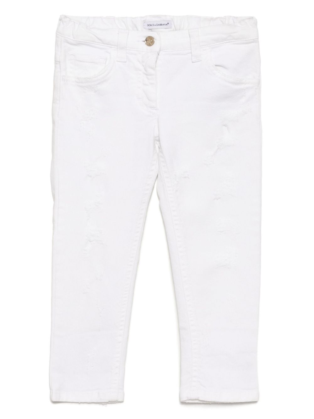 Dolce & Gabbana Kids distressed jeans - White