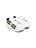 Moschino Kids logo-tape sneakers - White