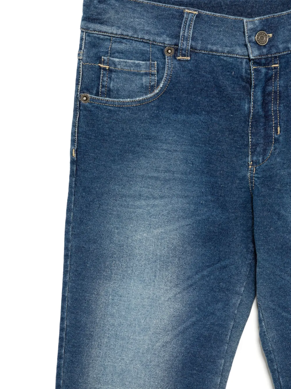 Dolce & Gabbana Kids Straight jeans met logopatch Blauw
