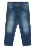 Dolce & Gabbana Kids logo patch straight-leg jeans - Blue
