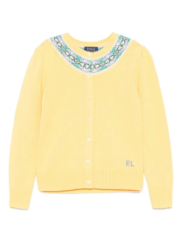 Ralph Lauren yellow cardigan sweater shops