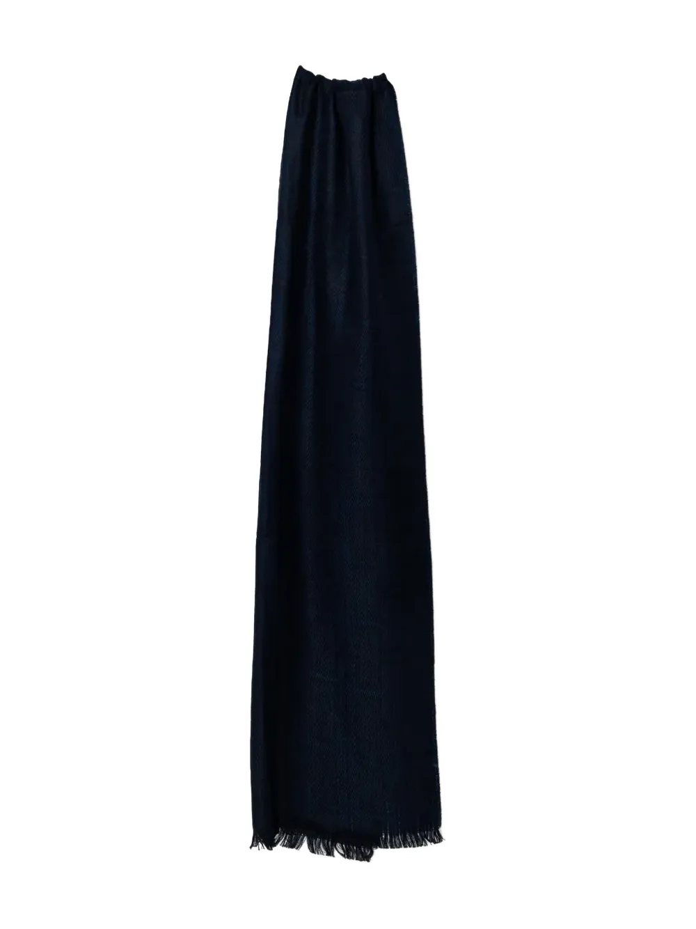 Hackett Fringed-edge Scarf In Blue