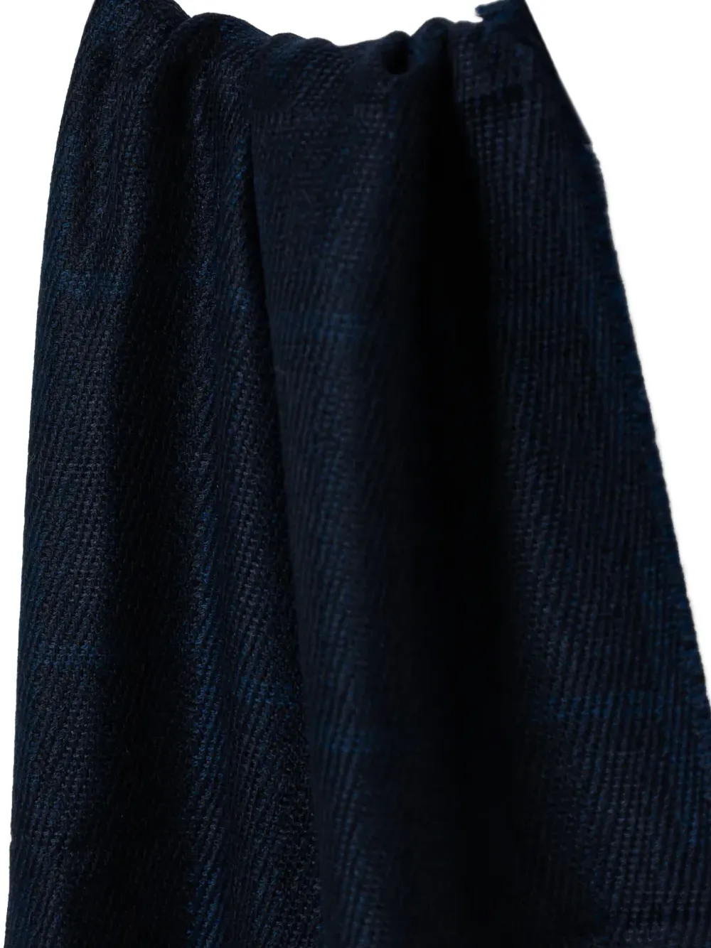 Hackett Fringed-edge Scarf In Blue