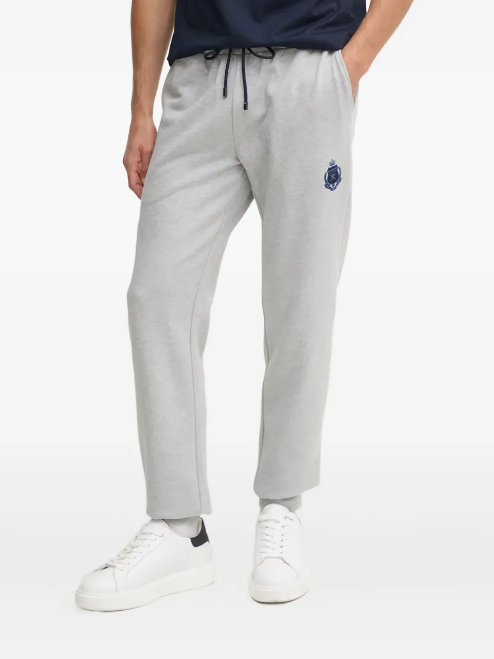 Hackett logo-embroidered trousers - Grigio