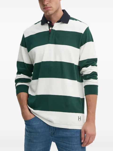 Hackett striped long-sleeve polo shirt