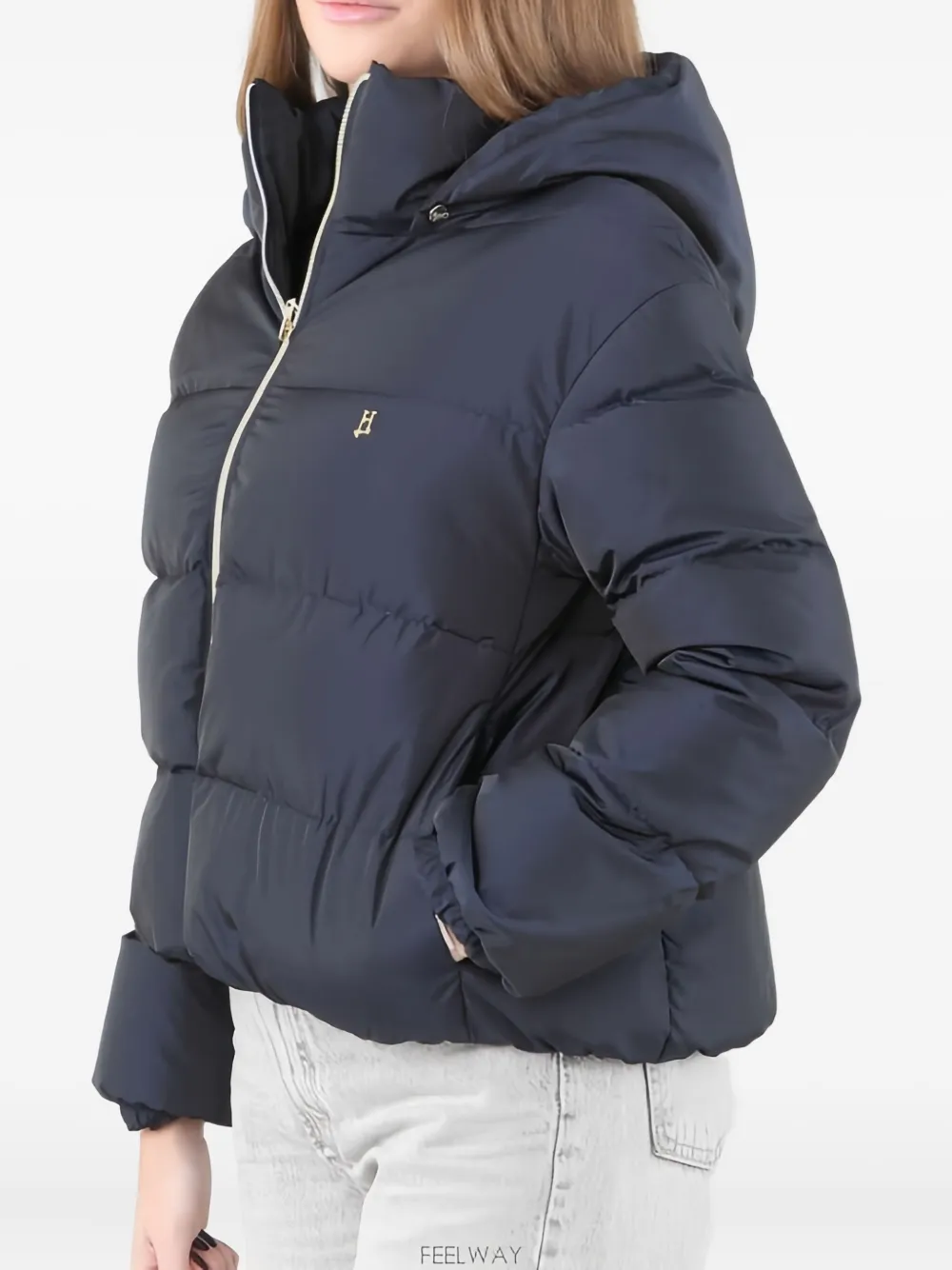 Herno Kids' Hooded Puffer Jacket In Blue