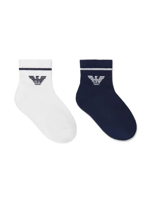 Emporio Armani Kids logo-intarsia socks (pack of two)
