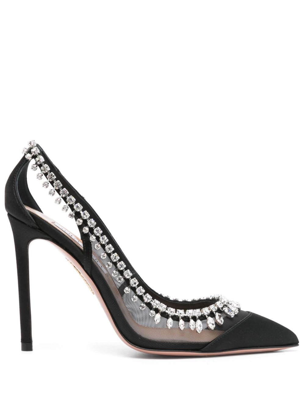 Aquazzura 105mm Crystal Crush pumps Black