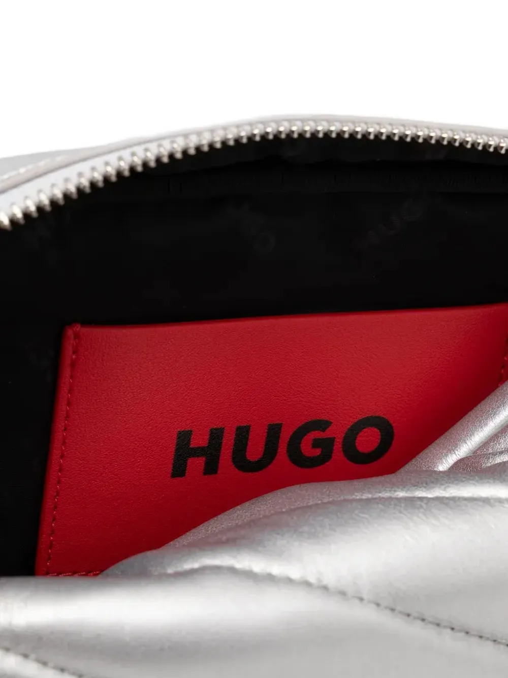 HUGO Gewatteerde crossbodytas Grijs