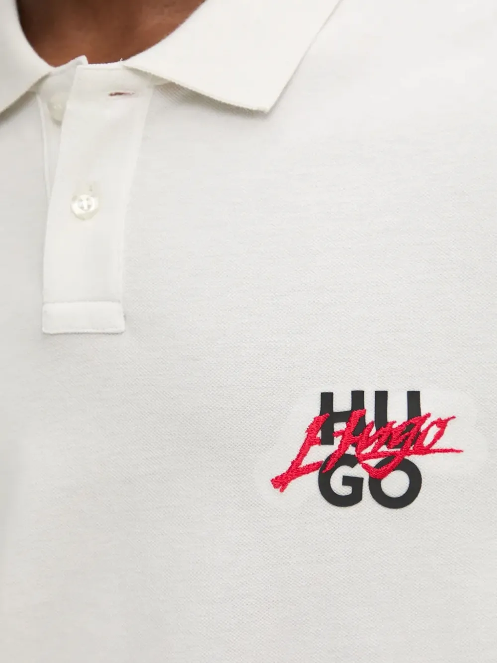 Hugo Boss Logo Polo Shirt In White