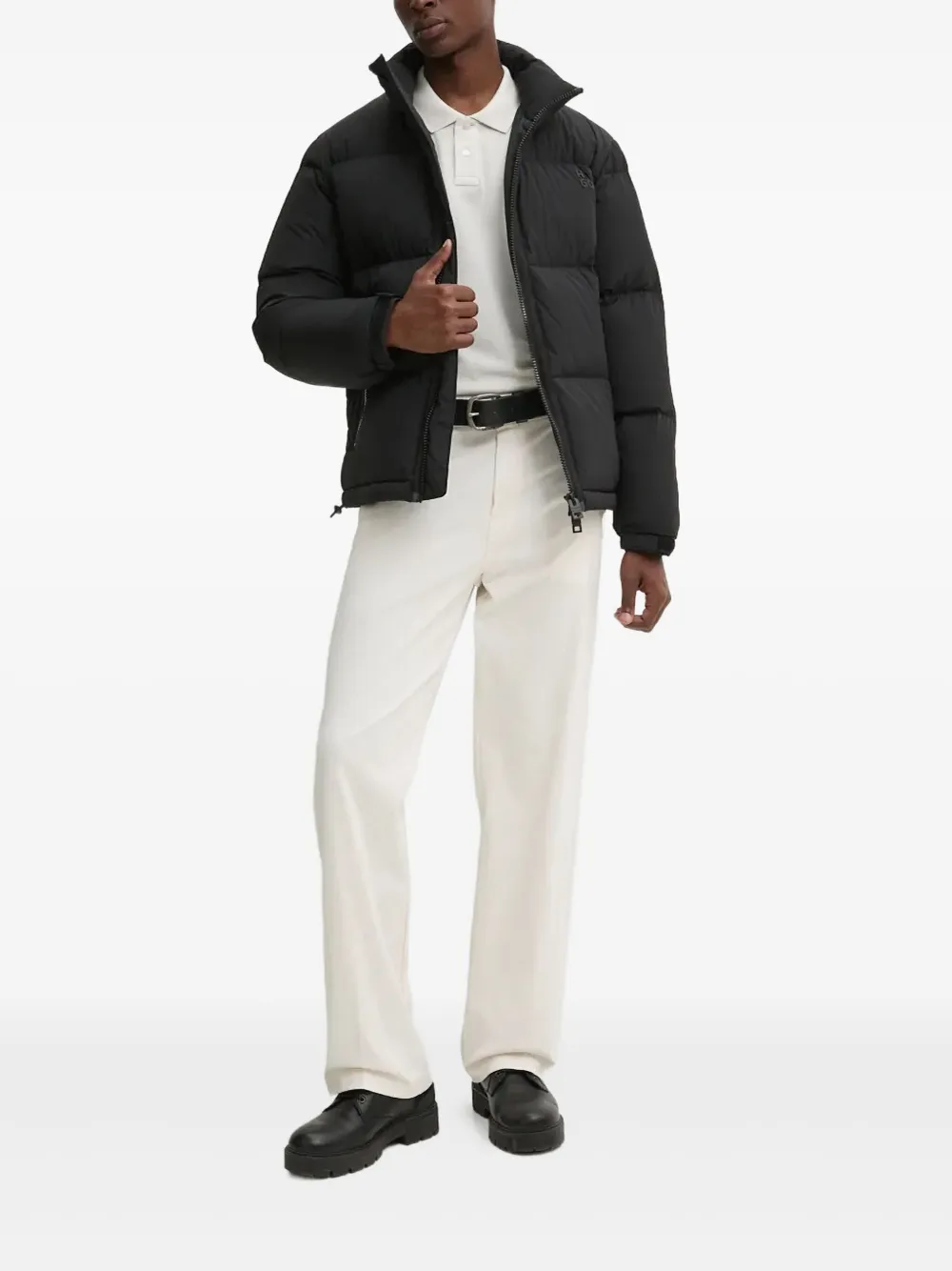 Hugo Boss Logo Polo Shirt In White