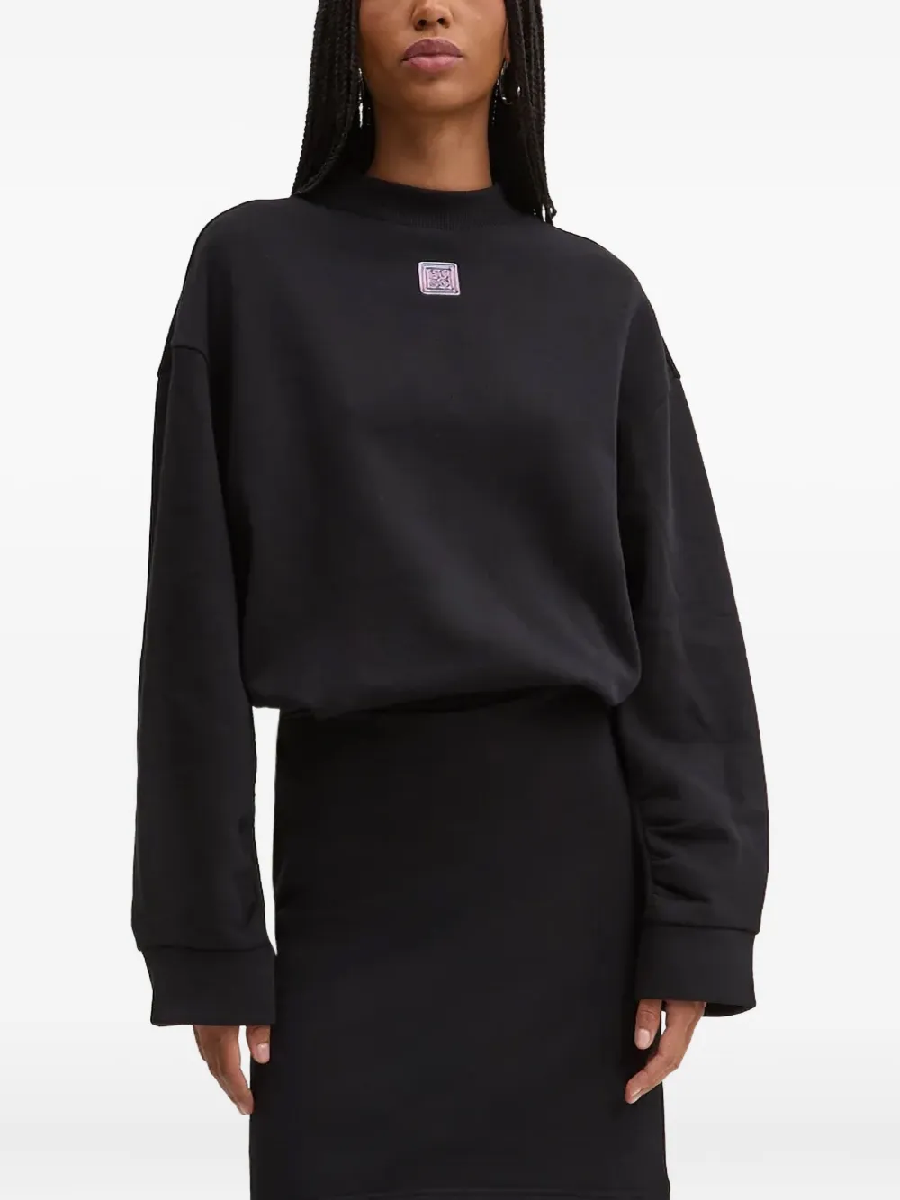 HUGO logo-plaque dress | Black | Image 1