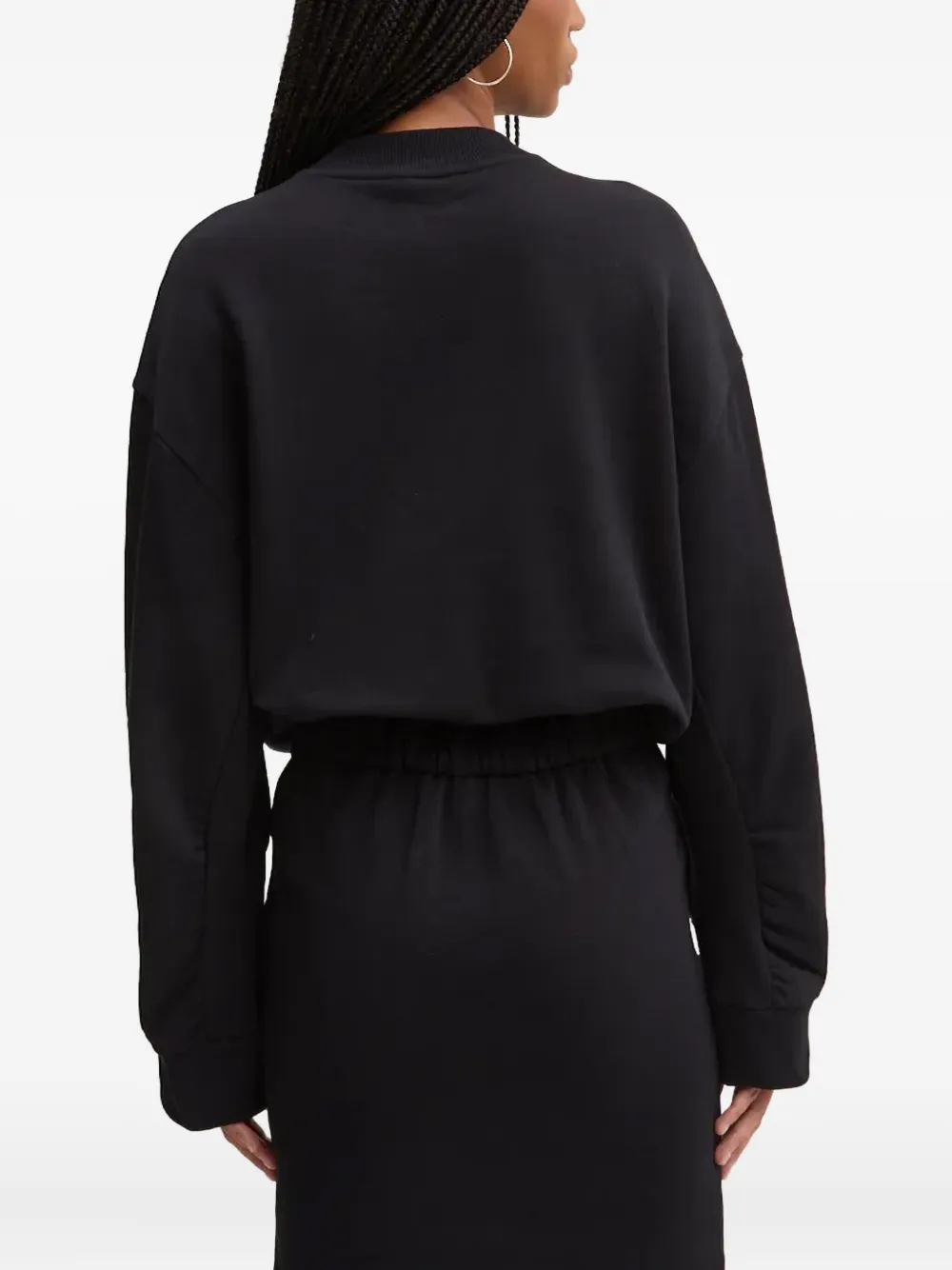 HUGO Jurk met logoplakkaat Zwart