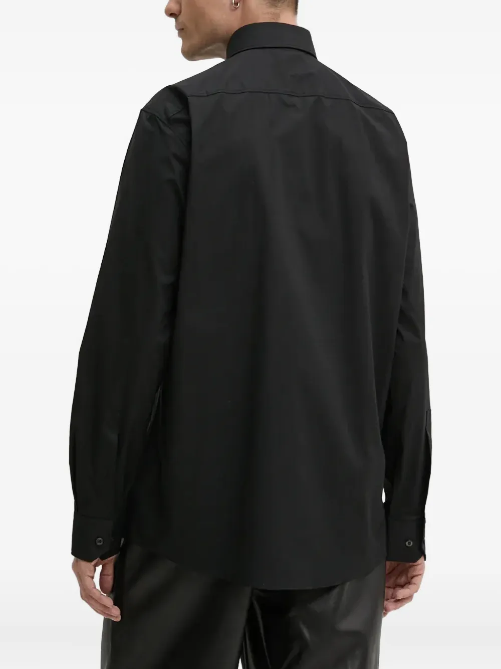 Hugo Boss Skull-button Shirt In Black