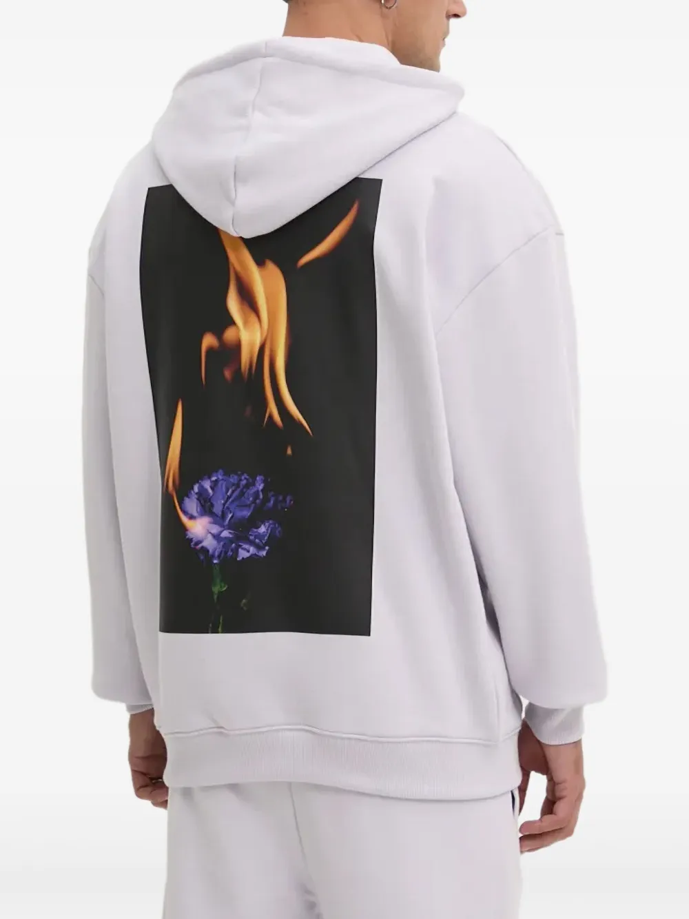 Hugo Boss Graphic Hoodie In Purple