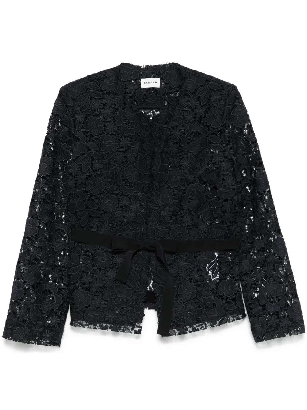 P.a.r.o.s.h Floral-print Mini Dress In Black