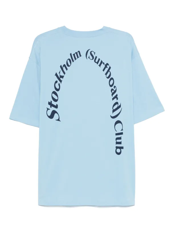 Stockholm Surfboard Club logo-print T-shirt | Blue | FARFETCH AO