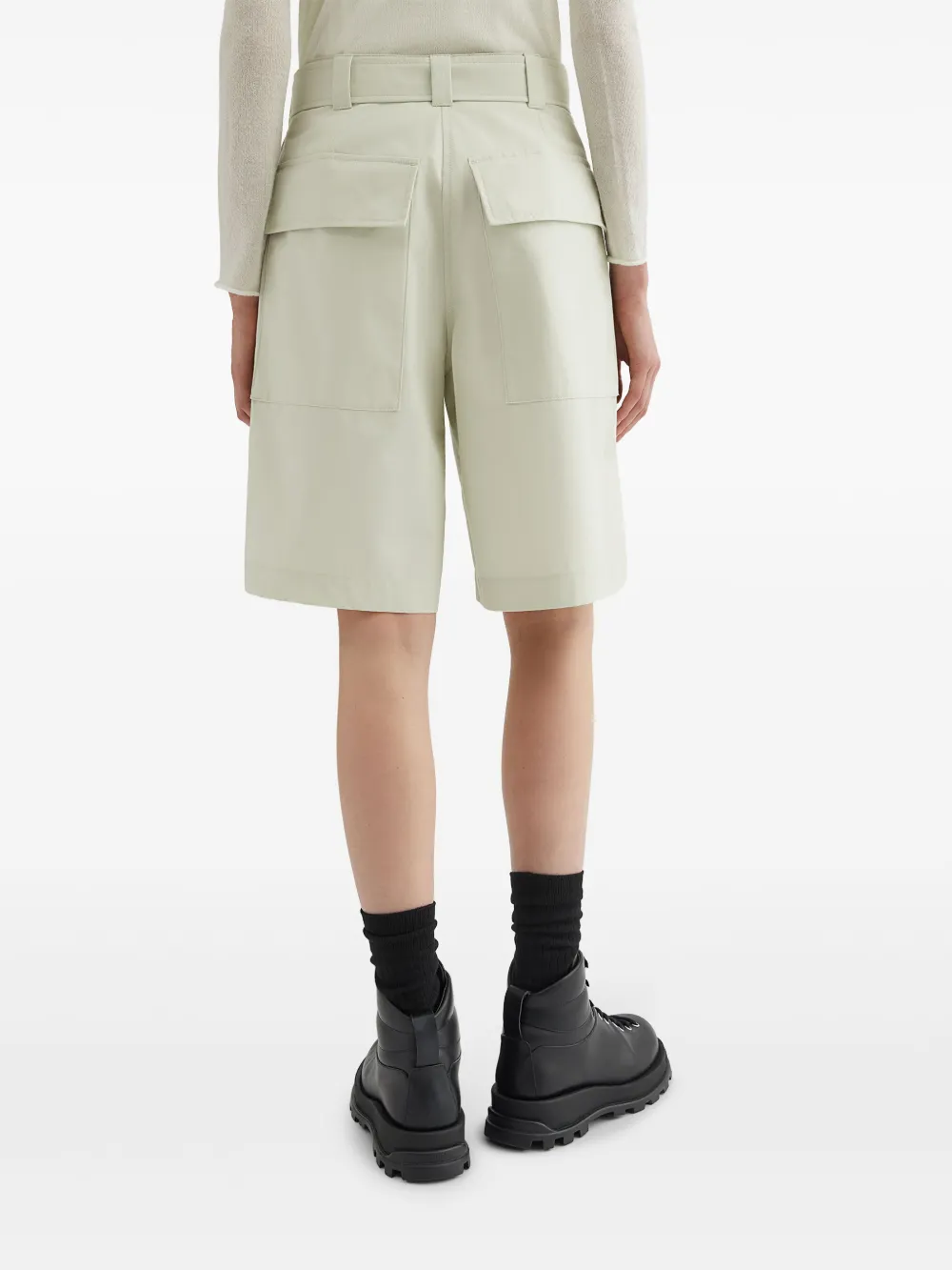 Jil Sander Shorts met ceintuur Groen