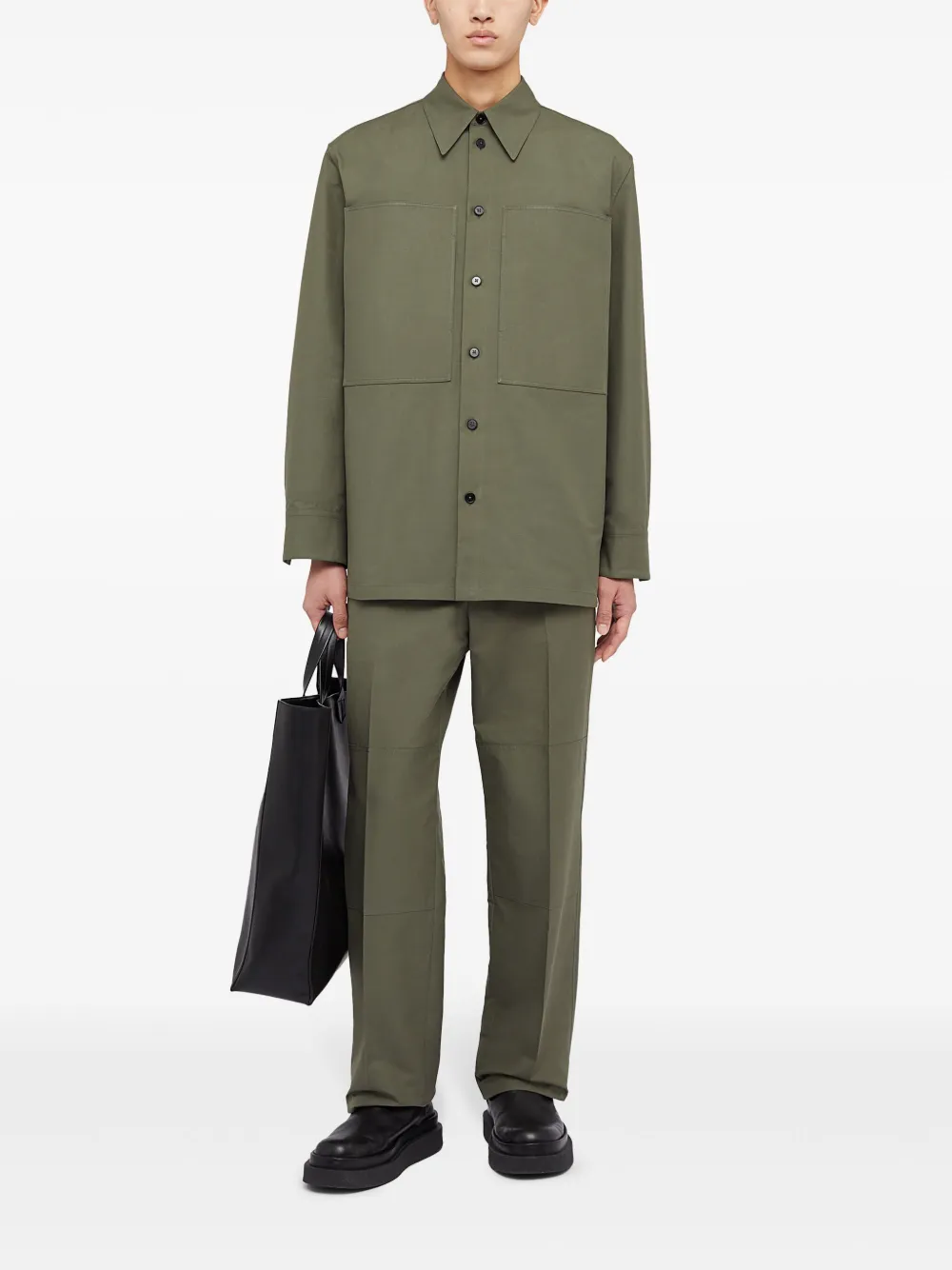 Jil Sander Straight broek - Groen