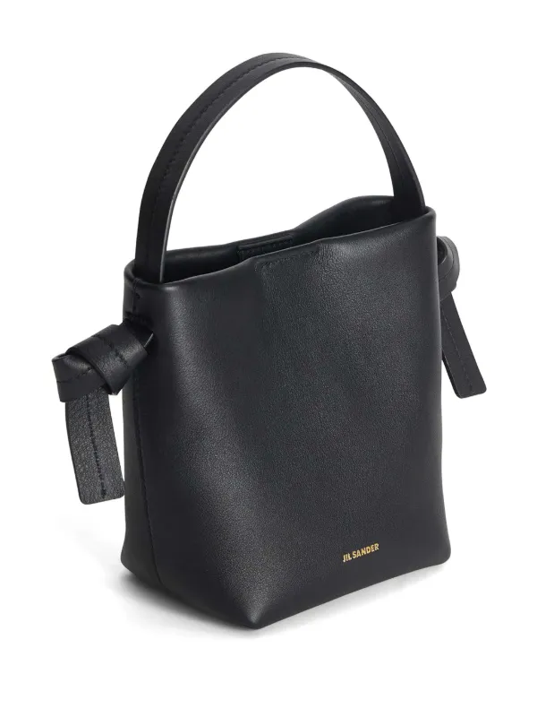 Jil Sander Knot Hobo Mini Shoulder Bag | Black | FARFETCH EE