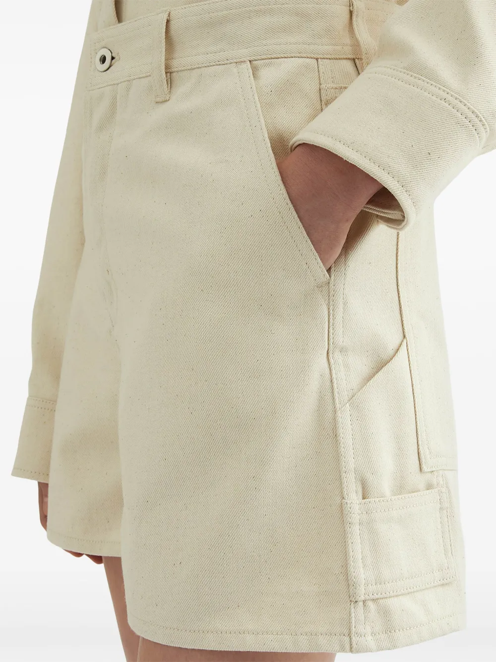 Jil Sander High waist denim shorts Beige